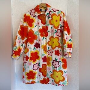 Harve Benard Holtzman Bright Floral Print Lined Lightweight Jacket Size 8